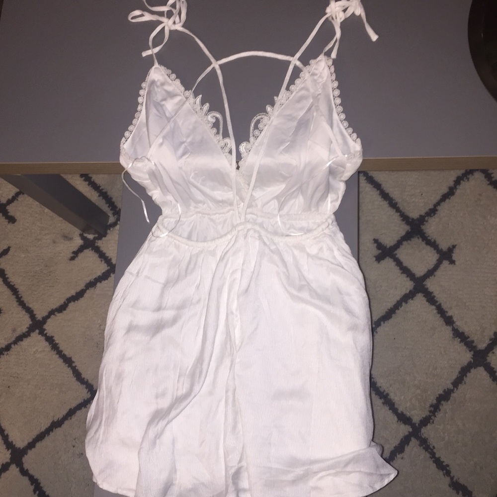 Fashion Nova backless white dress